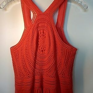 Crochet Detail Knit Dress